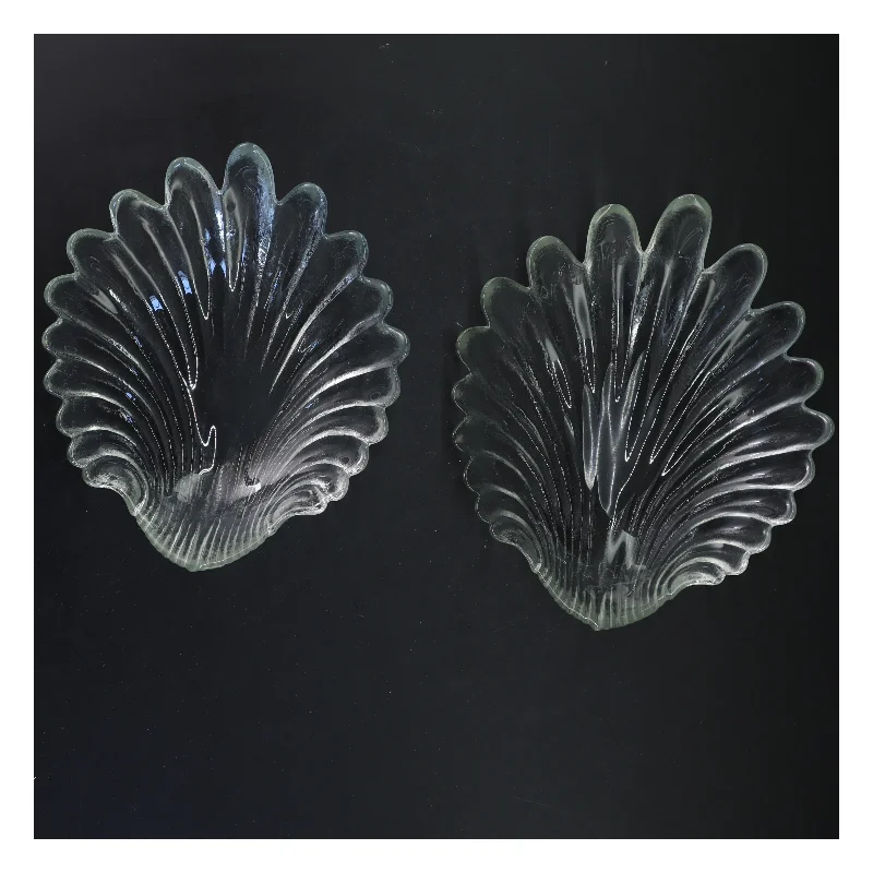 Glasskåle fra svensk glasværk (str. 21x4&22x6 cm)