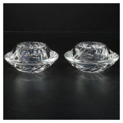 Glas lysestage fra Holmegaard (str. Ø 12x5 cm)