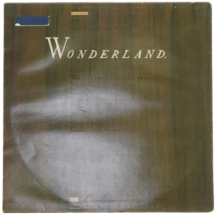 Erasure - Wonderland LP fra Mute Records