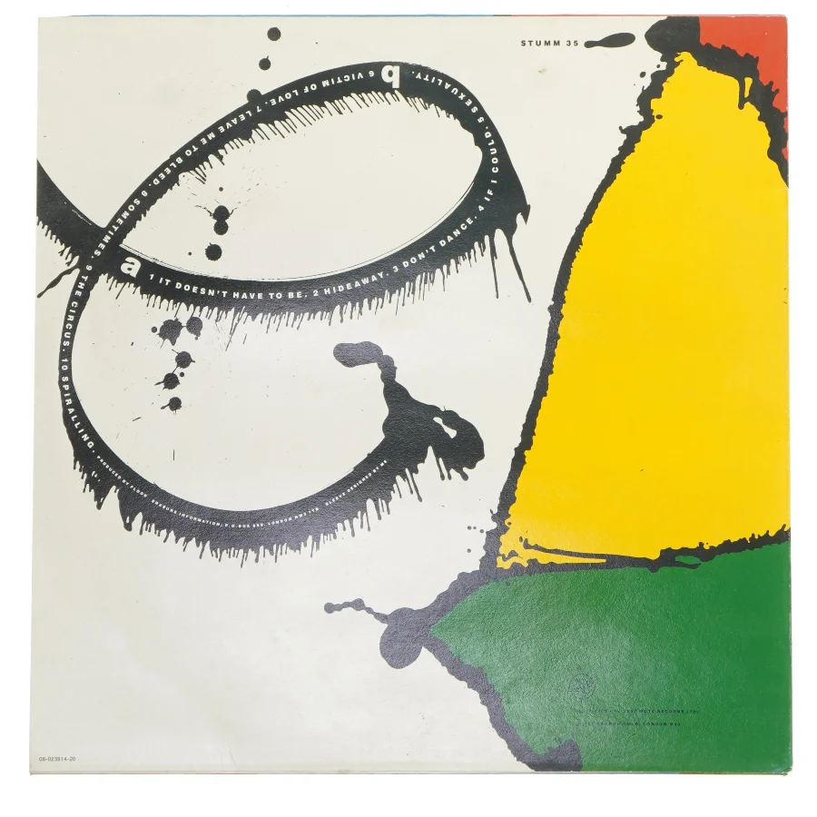 Erasure - The Circus LP fra Mute Records