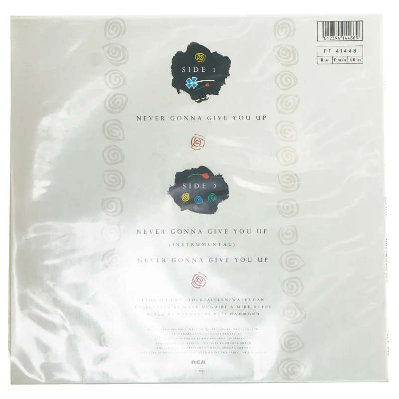 Rick Astley vinyl - Never Gonna Give You Up fra RCA
