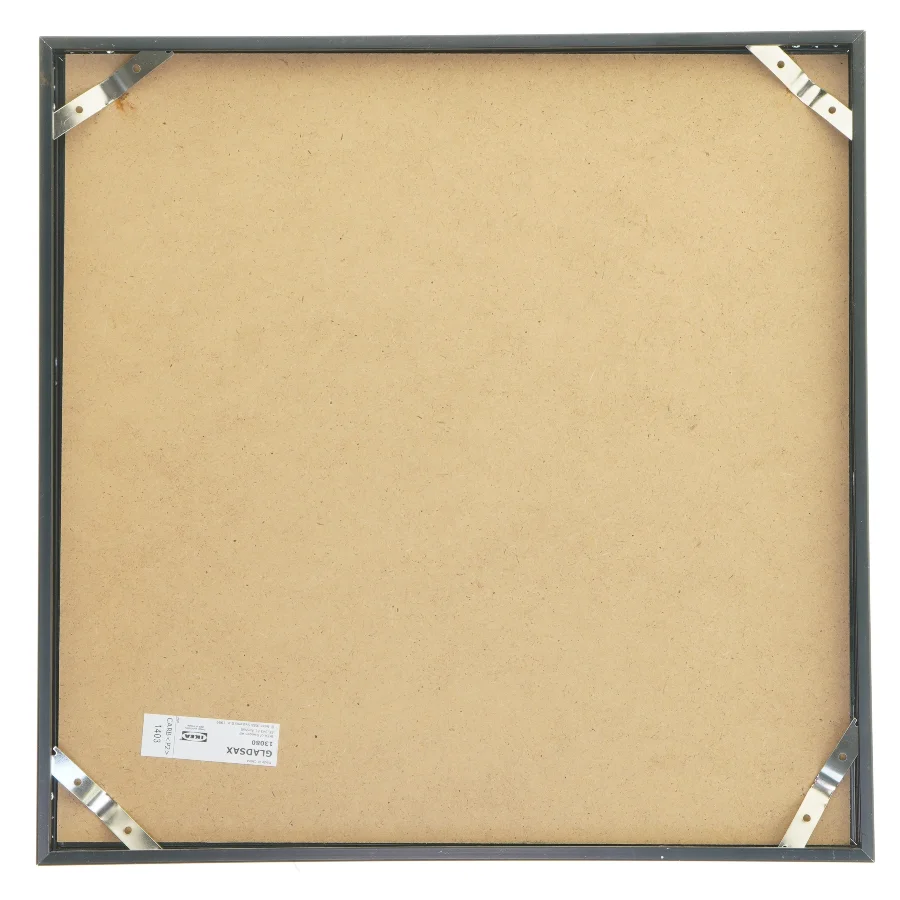 Kvadratisk sort billedramme fra IKEA (str. 33x33 cm)