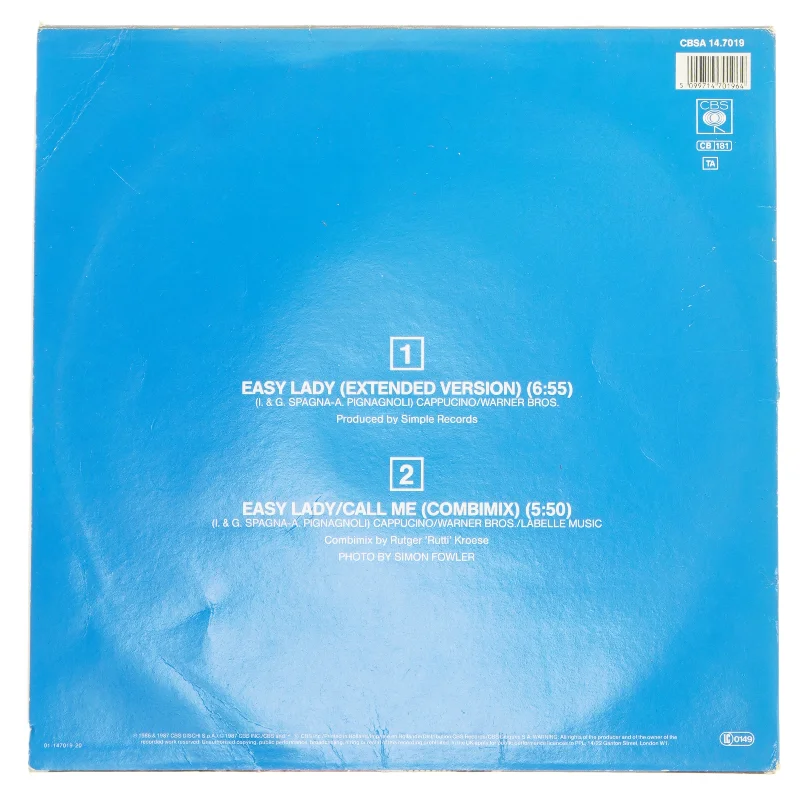 Spagna - Easy Lady Maxi Single 45 RPM fra CBS