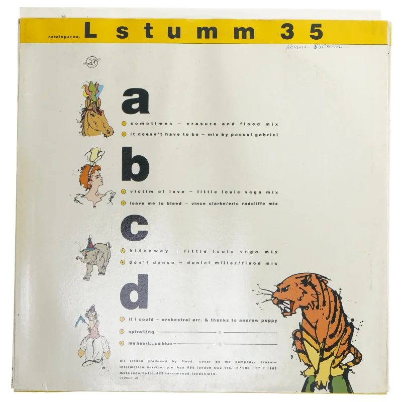 Erasure, The Two Ring Circus LP fra Erasure