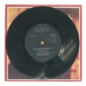 Rick Astley single plade fra RCA