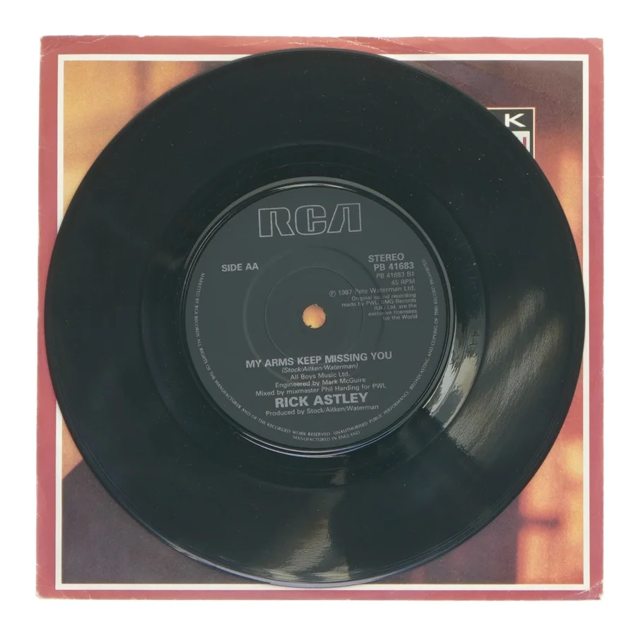 Rick Astley single plade fra RCA