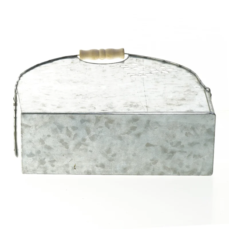 Metal vægopbevaring med blomstermønster (str. 25x24 cm)