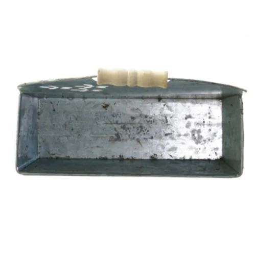 Metal vægopbevaring med blomstermønster (str. 25x24 cm)