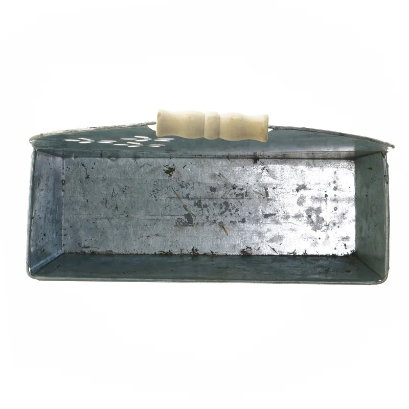 Metal vægopbevaring med blomstermønster (str. 25x24 cm)