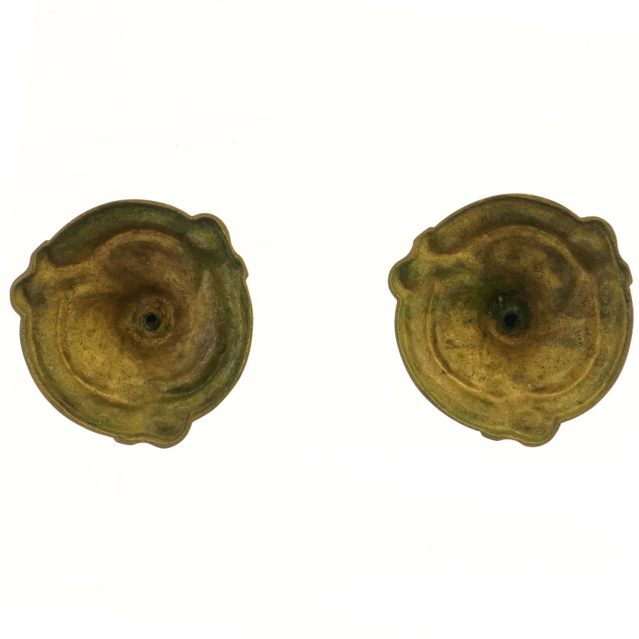 Messinglysestager, 29 cm 