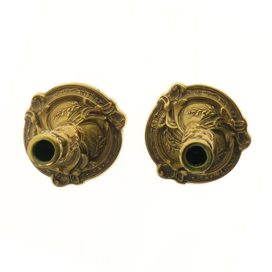 Messinglysestager, 29 cm 