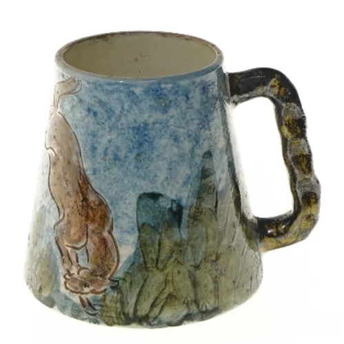 Kähler Keramikkrus med håndtag (str. Ø 9 cm længde 13 cm)