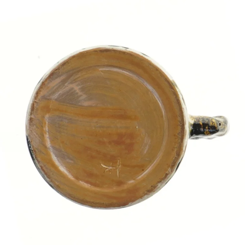 Kähler Keramikkrus med håndtag (str. Ø 9 cm længde 13 cm)