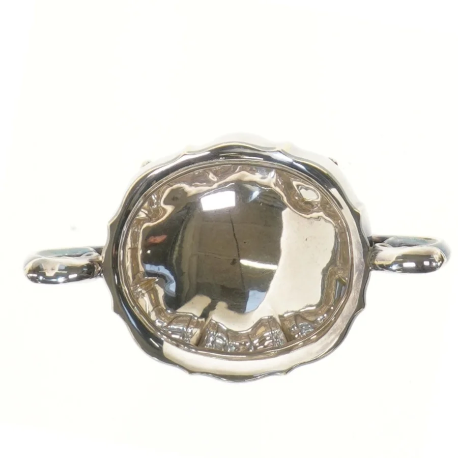 Sølv sukkerskål (str. 10x17,5 cm)