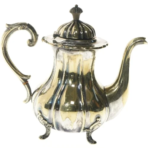 Antik sølvtetekande (str. 24x26 cm)