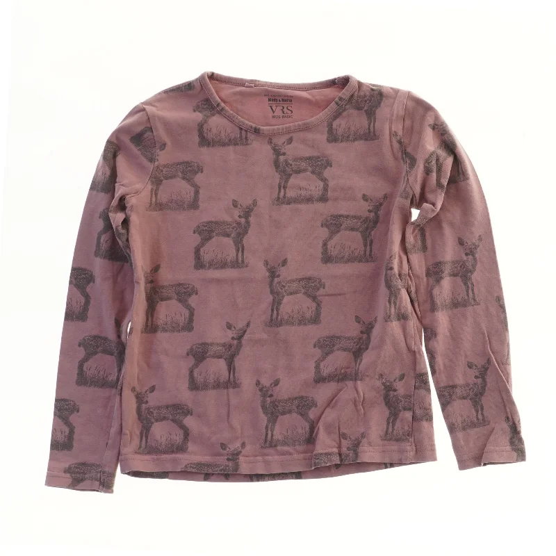 Langærmet bluse med dyremotiv fra VRS (str. 122)