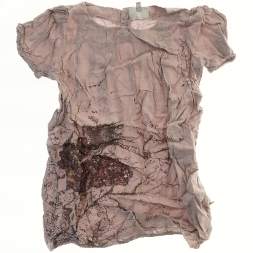 Kortærmet bluse med pailletter fra Pomp de Lux (str. 128)