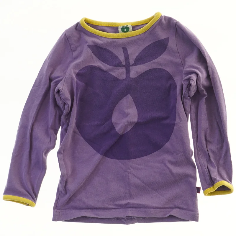 Langærmet trøje med æblemotiv fra Småfolk (str. 92)