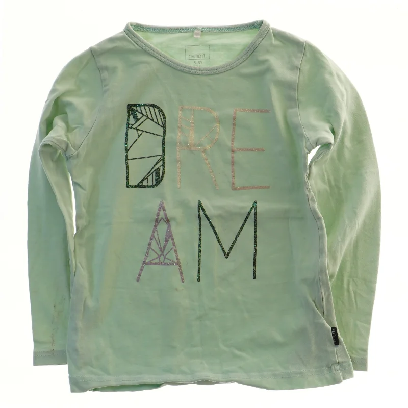 Langærmet T-shirt med tekst fra Name It (str. 116)