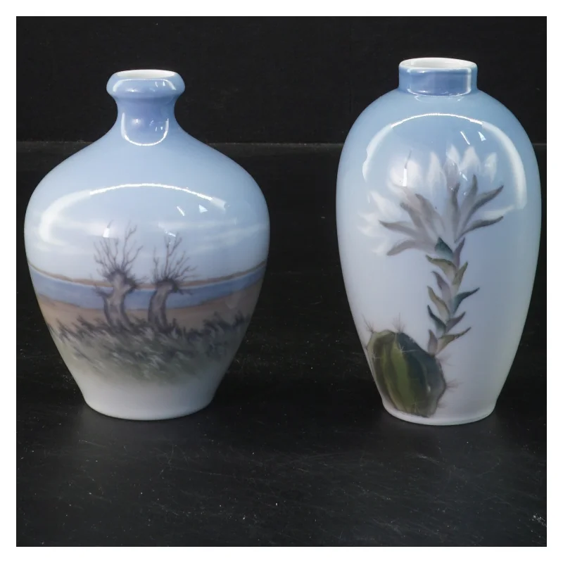 To Bing & Grøndahl vaser fra Royal Copenhagen (str. 11x6&10,5x7 cm)