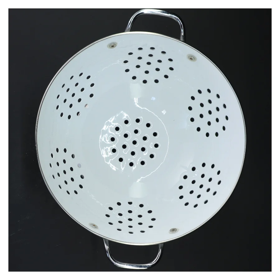 Hvid metalsigte (str. Ø 22x12,5 cm)