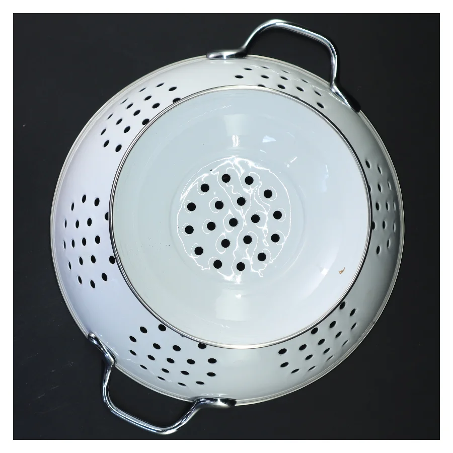 Hvid metalsigte (str. Ø 22x12,5 cm)