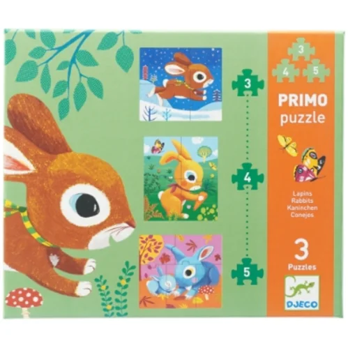 Puslespil - 3 stk fra Djeco (str. 27 x 23)