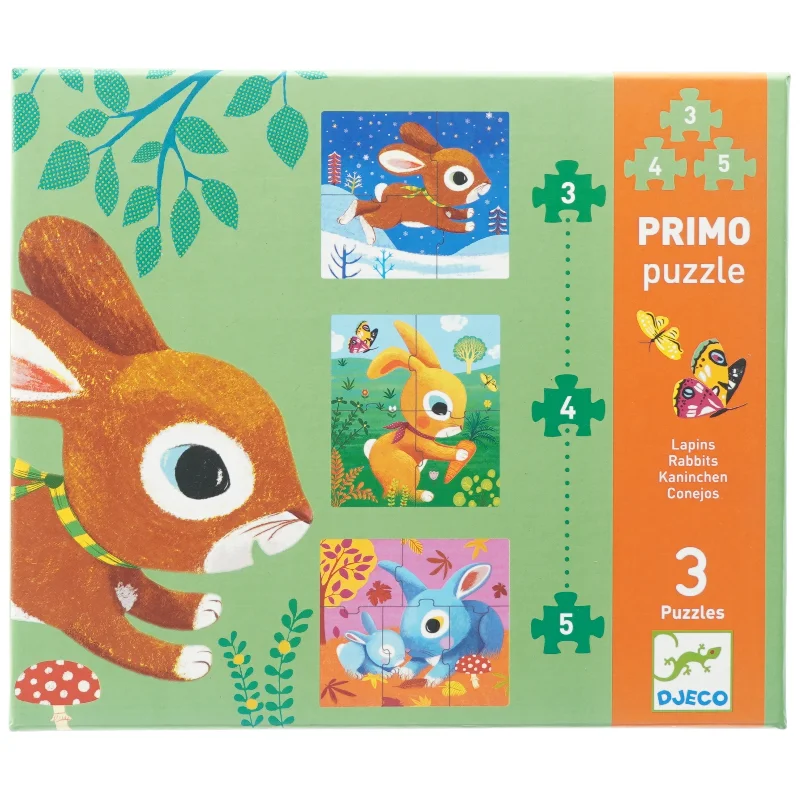 Puslespil - 3 stk fra Djeco (str. 27 x 23)