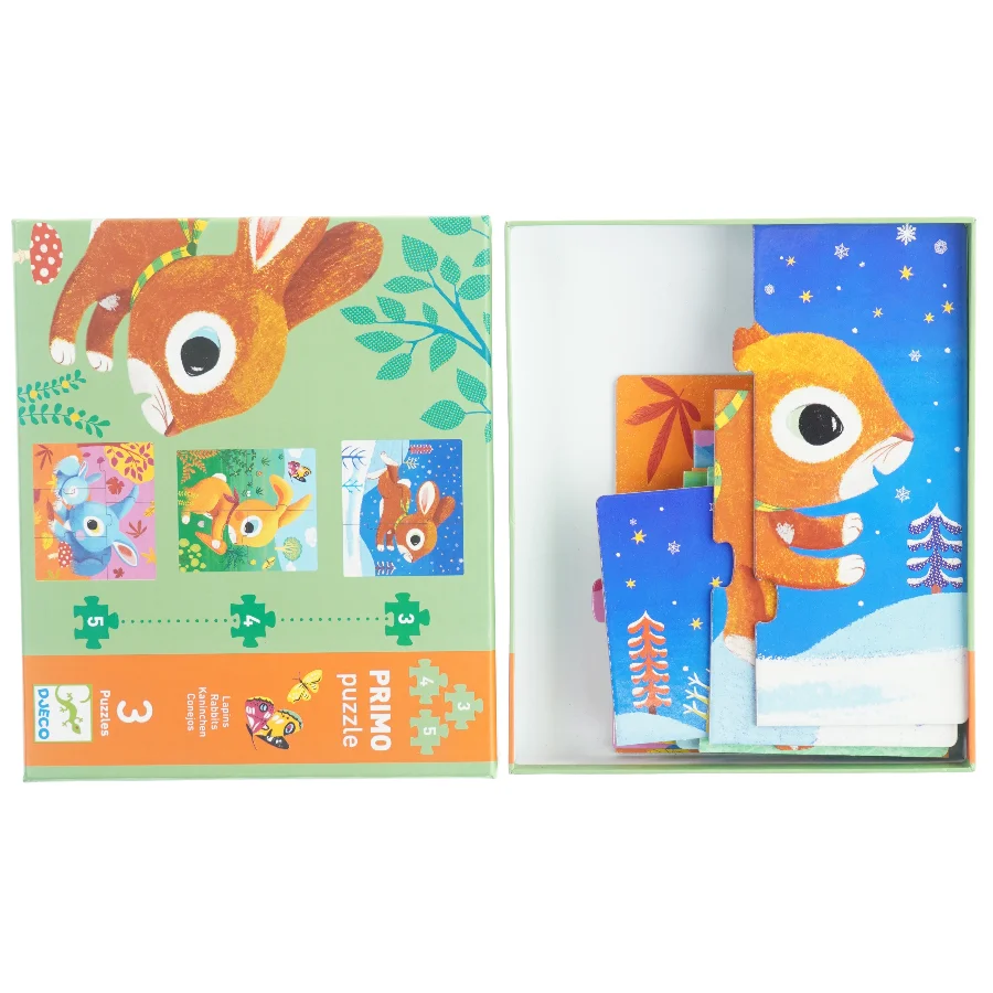 Puslespil - 3 stk fra Djeco (str. 27 x 23)