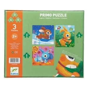 Puslespil - 3 stk fra Djeco (str. 27 x 23)