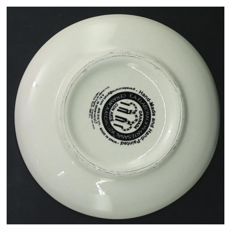 Lille håndmalet keramikfad (str. Ø 12 cm)