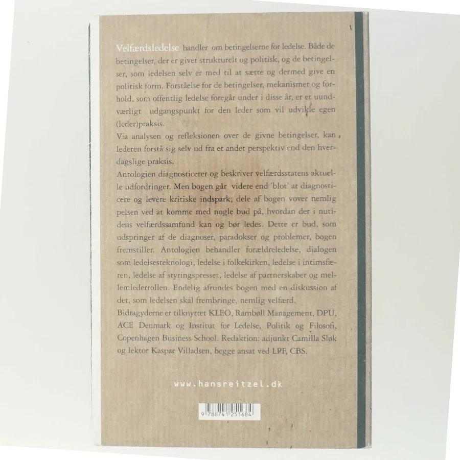 Velfærdsledelse : ledelse og styring i den selvstyrende velfærdsstat (Bog)