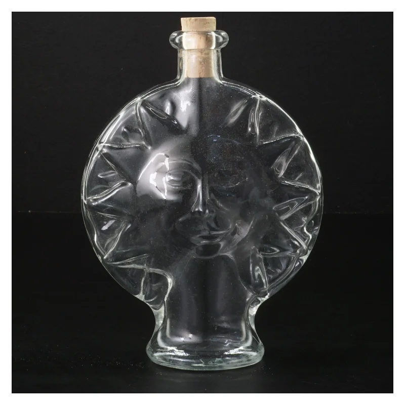 Glasflaske med solmotiv (str. 19x14 cm)