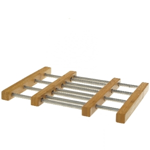 Bordskåner i bambus og metal (str. 24-40 cm)