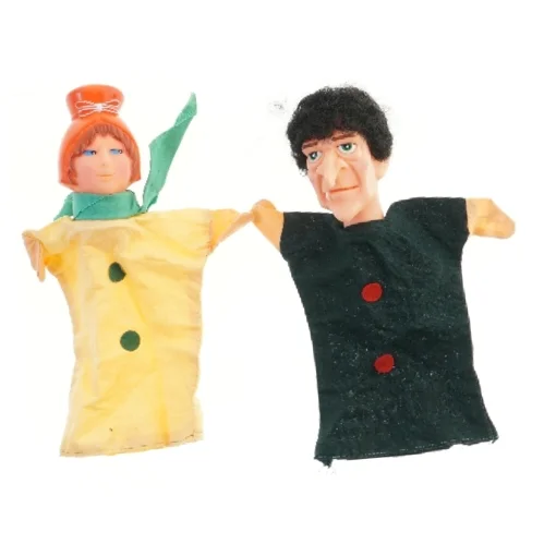 Vintage hånddukker (str. 28 cm)