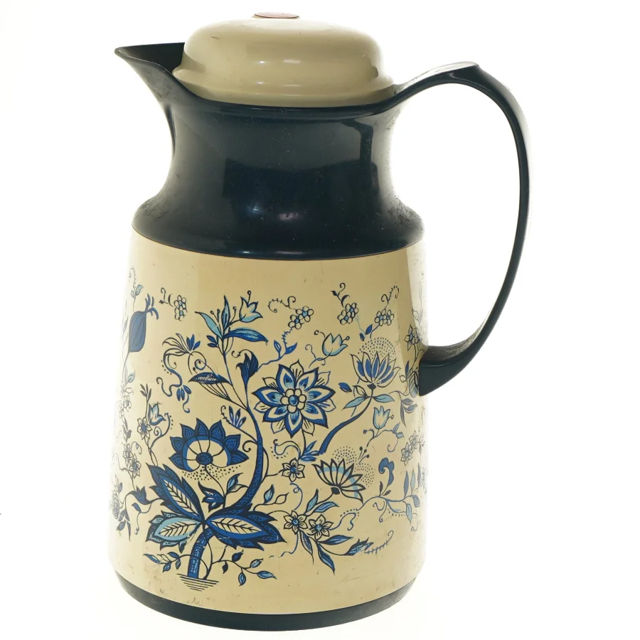 Vintage termokande med blomstermotiv (str. 24 cm)