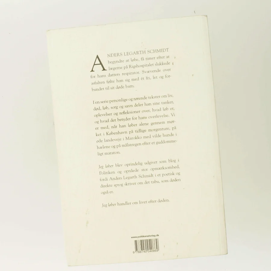 Jeg løber af Anders Legarth Schmidt (Bog)