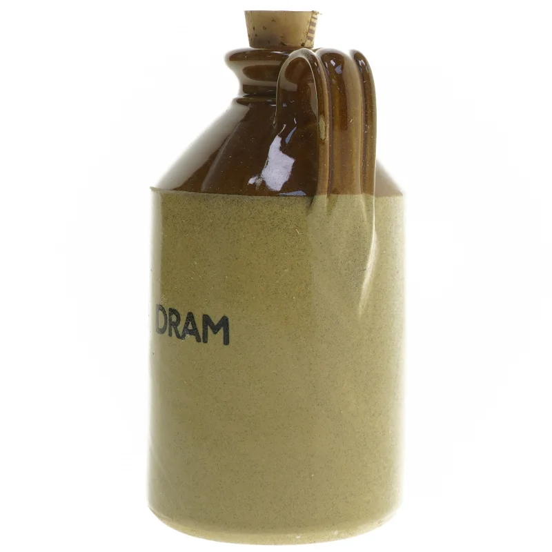 Keramik flaske med korkprop (str. 19 cm)