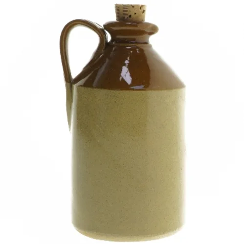 Keramik flaske med korkprop (str. 19 cm)