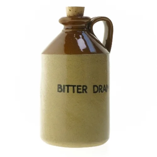 Keramik flaske med korkprop (str. 19 cm)