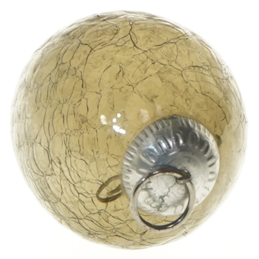 Glasjulekugle med krakeleret finish (str. 11 cm)