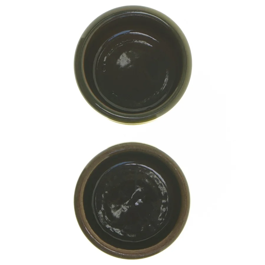 Keramik krukker med tekst (str. 7,5x6 cm)