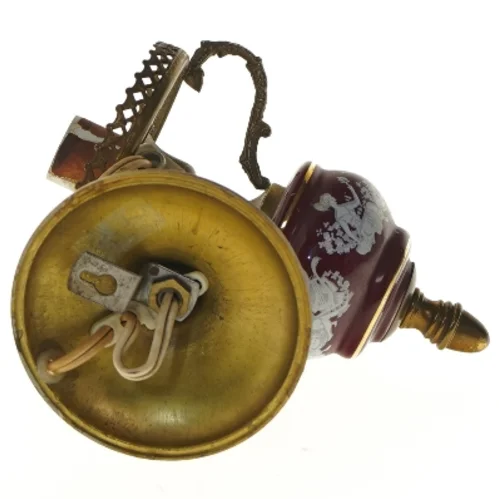 Vintage væglampe med porcelænsskærm (str. 15x17 cm)