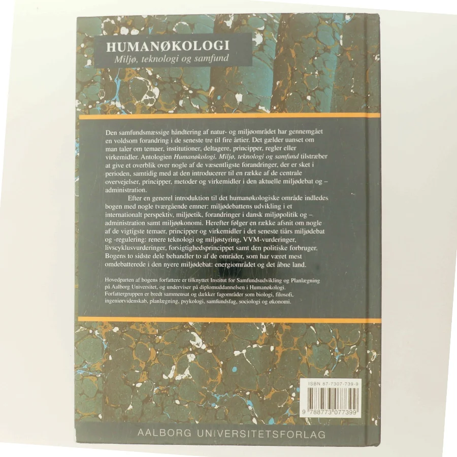 Humanøkologi : miljø, teknologi og samfund af Finn Arler (Bog)