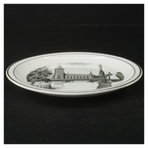 Dekorativt porcelænstallerken fra Gustavsberg (str. Ø. 19 cm)