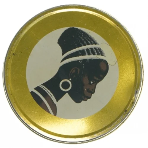 Vintage kaffedåse med låg (str. 16x11 cm)