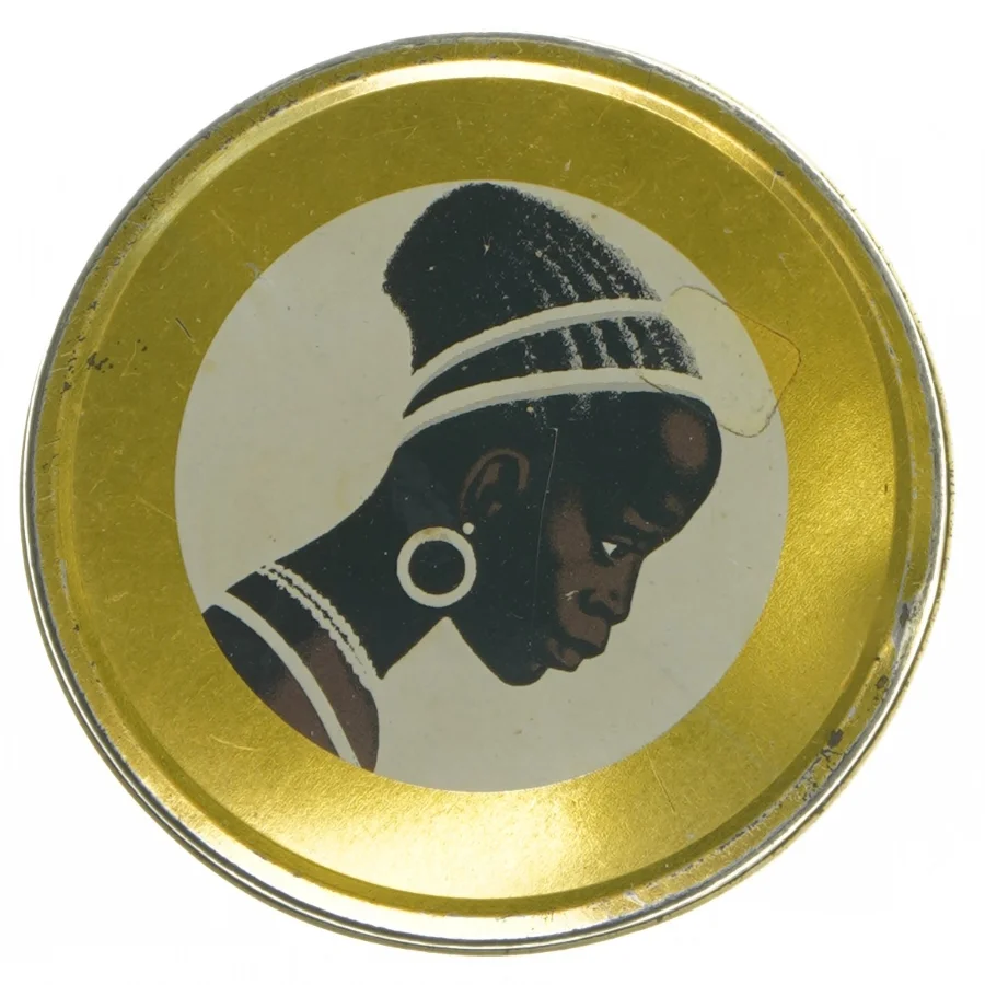 Vintage kaffedåse med låg (str. 16x11 cm)