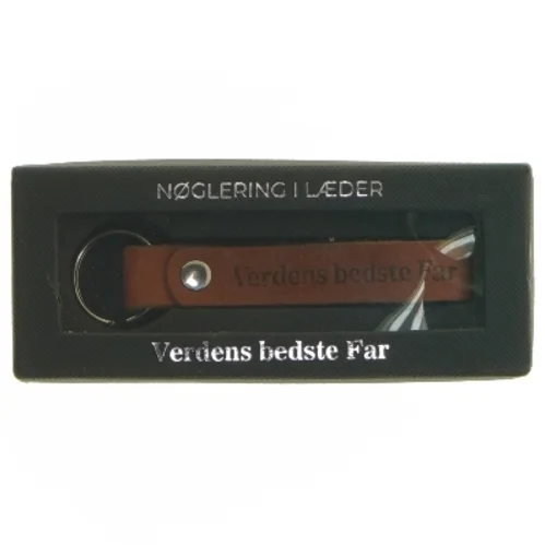 læder nøglering 'Verdens bedste Far' (str. 12 cm)