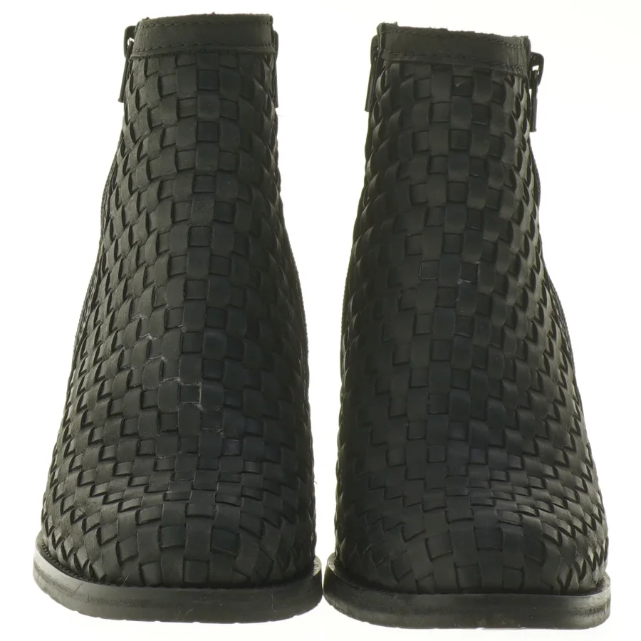 Sorte ankelstøvler med hæl fra Gardena (str. 39 )