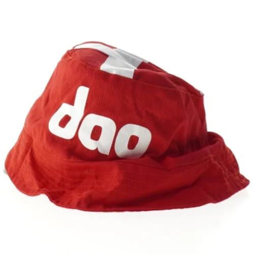 Rød bøllehat med dansk flag og logo (str. Ø. 22 cm)